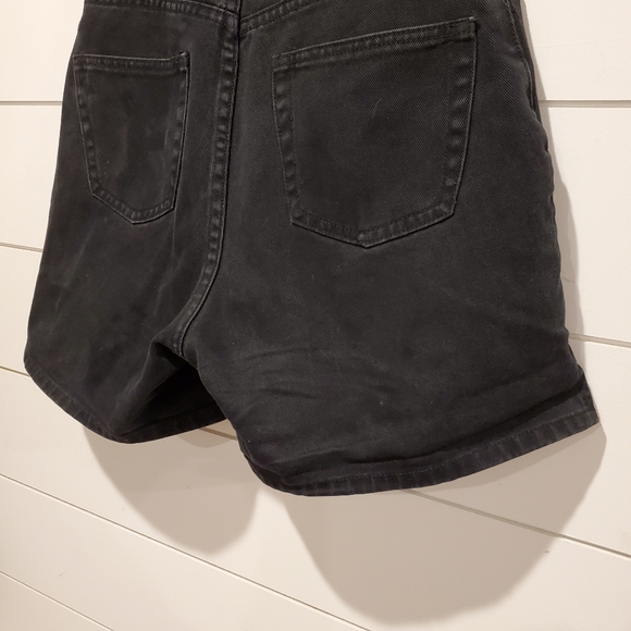 Vintage nevada sz 8 high waisted shorts black jean distressed grunge denim - Picture 7 of 16